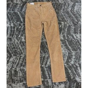 GAP Denim Cigarette High Rise Skinny Corduroy Jeans Pants Brown Sz 24 EUC